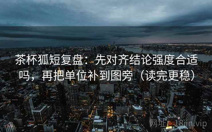 茶杯狐短复盘：先对齐结论强度合适吗，再把单位补到图旁（读完更稳）  第2张