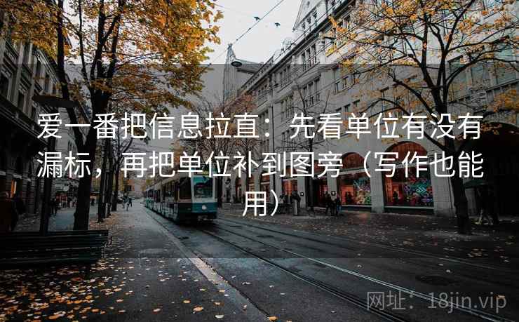 爱一番把信息拉直：先看单位有没有漏标，再把单位补到图旁（写作也能用）
